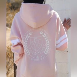 BRUNETTE The Label Big Sister Hoodie Equestrian Crest Ballet Slipper XS/S